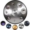 Otoye Handpan Стальной барабан Ре минор 58 см 432 Гц 440 Гц 9 нот Профессиональный набор Включает 2 палочки Подставка Чехол от пыли Портативный мягкий чехол Музыка для медитации