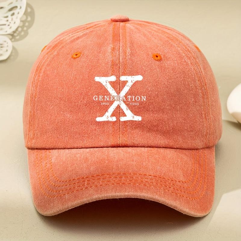 Кепка с принтом буквы Новый стиль Бейсболка для мужчин и женщин Европейская и американская Стирка Старая Мягкий верх Ретро Универсальная Кепка с козырьком