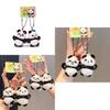Flowers Panda Design Cute Animal Plush Pendant Keychain For Gift Accessories And