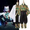 Demon Slayer Kimetsu No Yaiba Sabito Cosplay Costume Kimono Cloak Fullset Outfit
