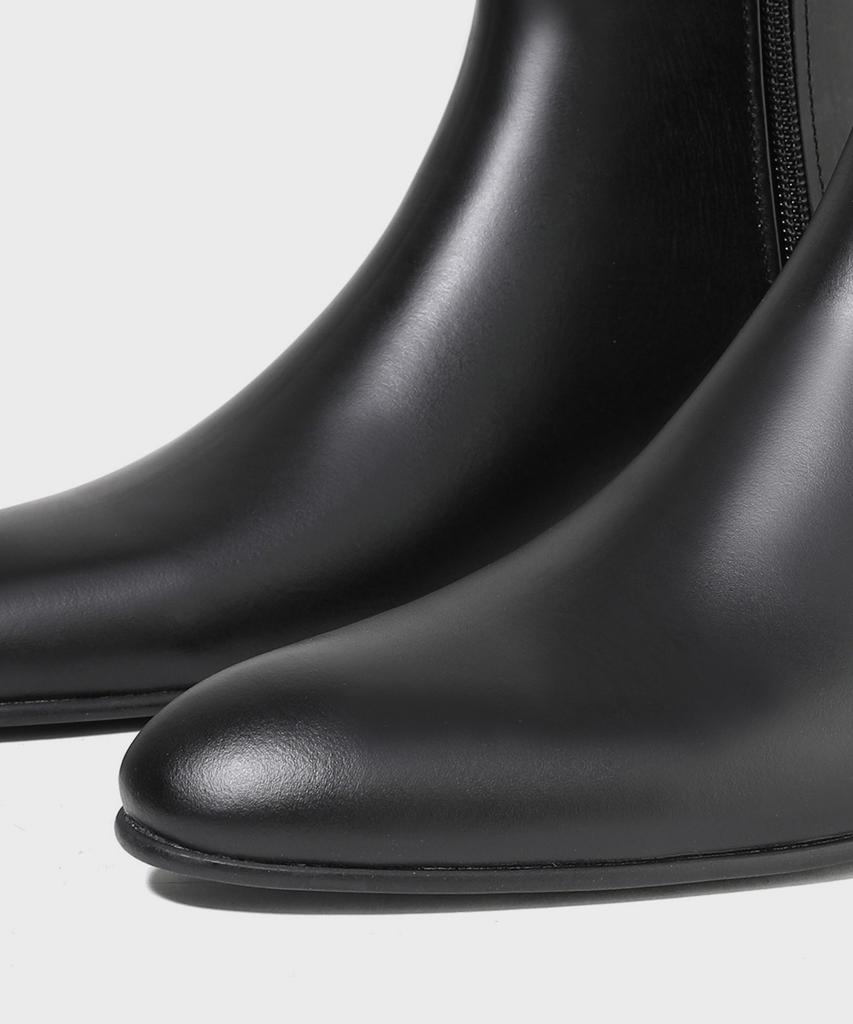 Firenze Atelier 4.7Cm Castarsole Minimal Zipper Ankle Boots 3335 [Black Fg]
