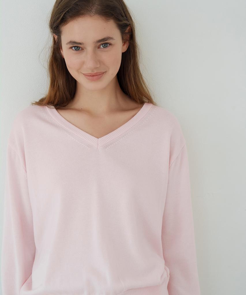 LETTERA Let Classic V-Neck Knit