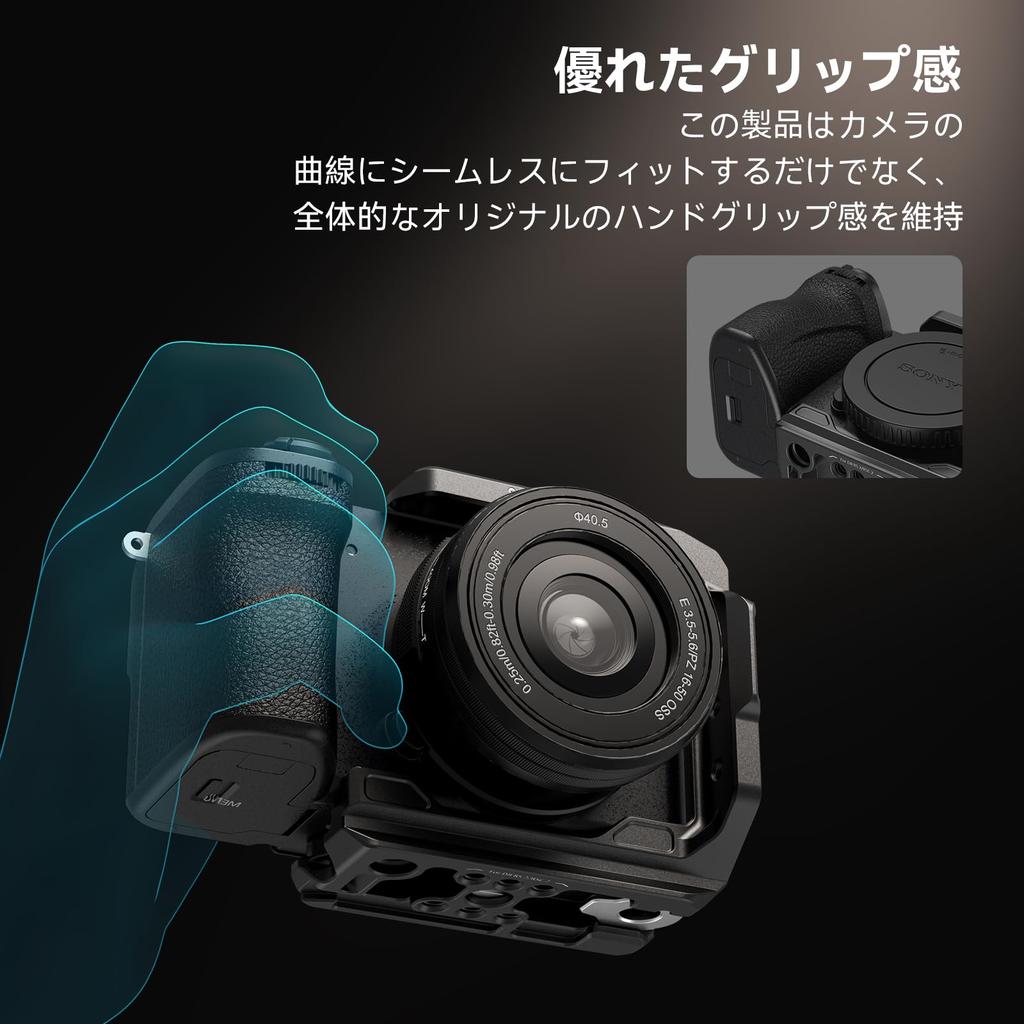 Полуклетка SmallRig для поддержки камеры Sony Alpha 6700 6600 6500 6400 с быстросъемной пластиной и башмаком 4337 / / / Встроенное крепление типа Arca, 1/4"-20 и