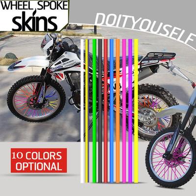 36Pcs ES Motocross Guard Wheel Spoke Wraps Protector Rims Skins Covers