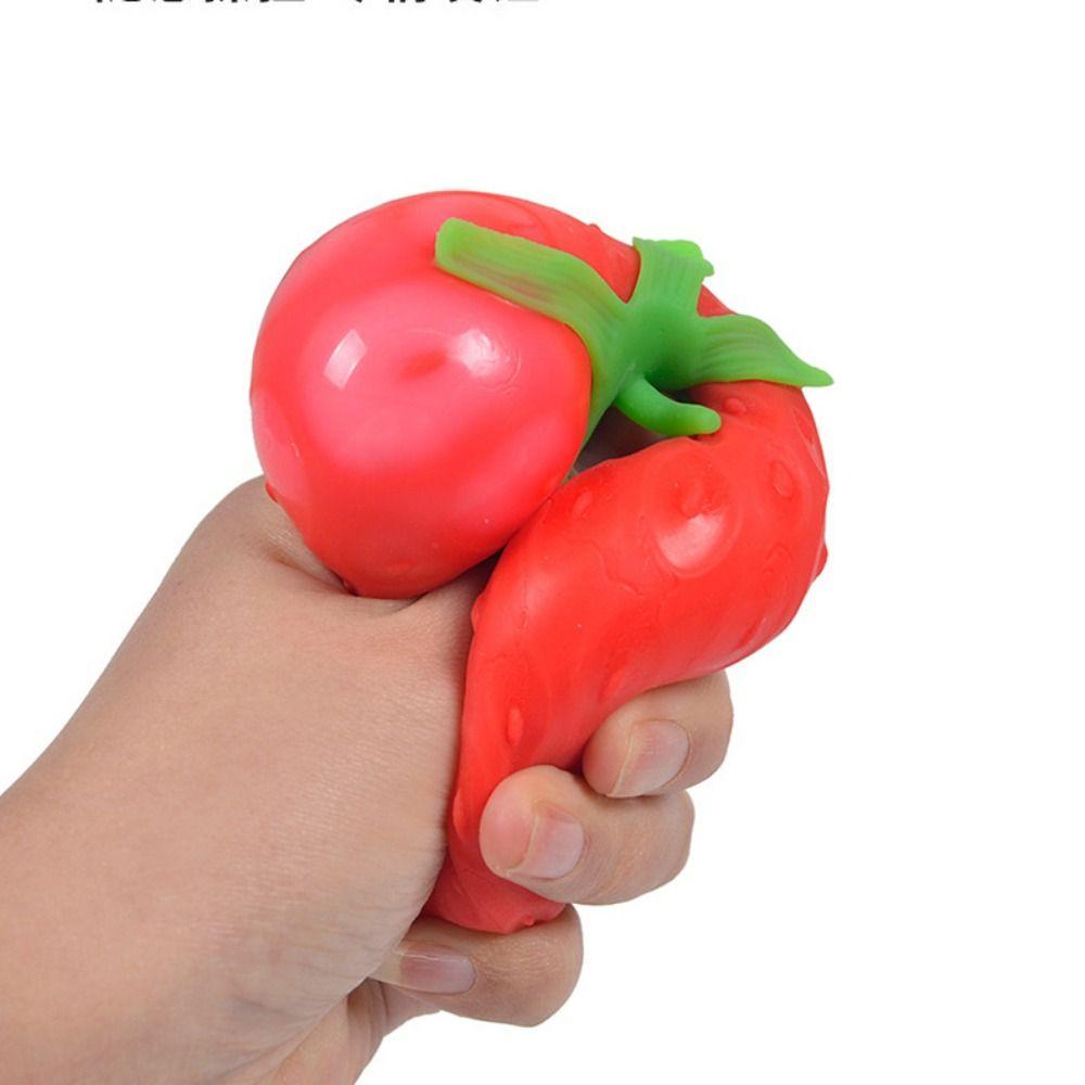 Fruit Ball Strawberry Squeeze Toy Strawberry Fruit Ball Pinch Music Toys  Children Toys