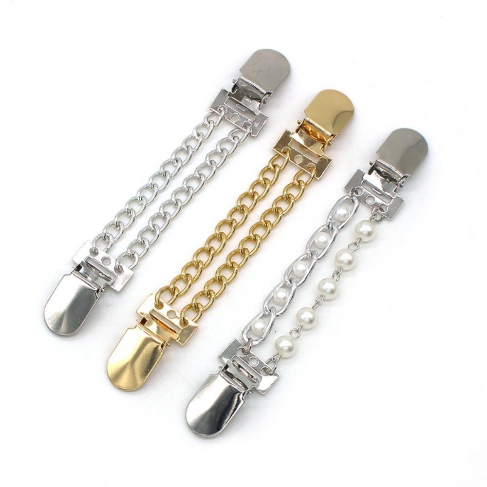 Кардиган с жемчужными стразами, утиная клипса, сплав, пряжка для блузки, модная брошь-булавка, украшение для одежды