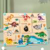Wooden Kids Dinosaur Traffic Theme Magnetic Labyrinth Walking Ball Games Hold Pen Intellectual Logic Development Puzzle Toys