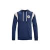 Under Armour Мужская толстовка с капюшоном Rival Logo Print Drawstring с длинным рукавом, синяя 1373829-404