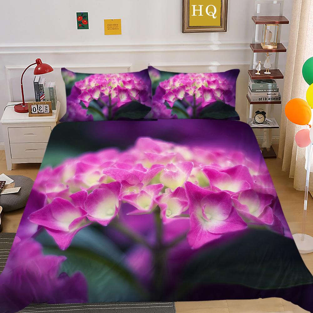 Домашнее постельное белье с цветочным принтом, полноразмерные покрывала из микрофибры, высокое качество, дизайн, декор для спальни для девочек