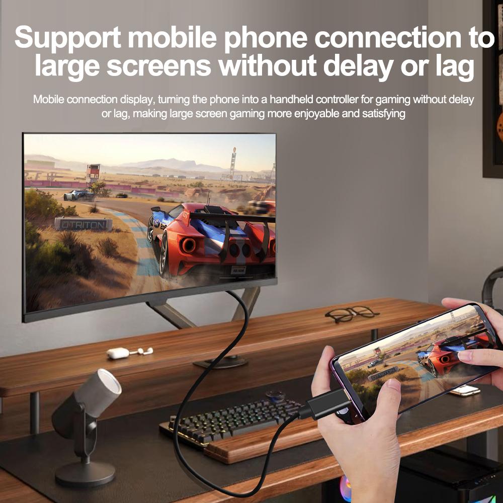 Кабель USB C на VGA 1080P Кабель-адаптер-конвертер Type C 3.1 VGA Позолоченный 1,8 м Для ноутбука UHD Внешний видеопроектор