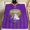 Al Ain FC pattern Flannel Blanket, High quality Comfortable for All Seasons, Home Decor, Warmth and Comfort, Perfect for Gifts.