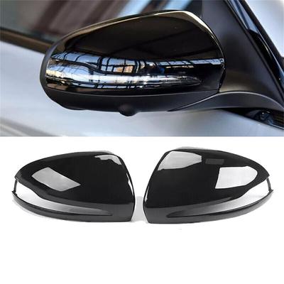 2× Черные глянцевые накладки на зеркала для Mercedes Benz W205 X253 W213 W222 2016-2019