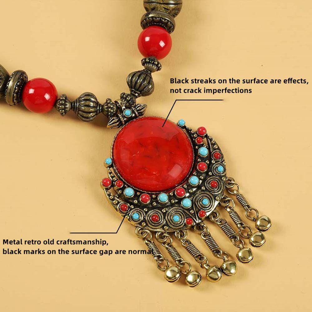 Necklace Tibetan Jewelry Forehead Pendant Ethnic Tassel Necklace Ethnic Head Chain Bohemia Tiara