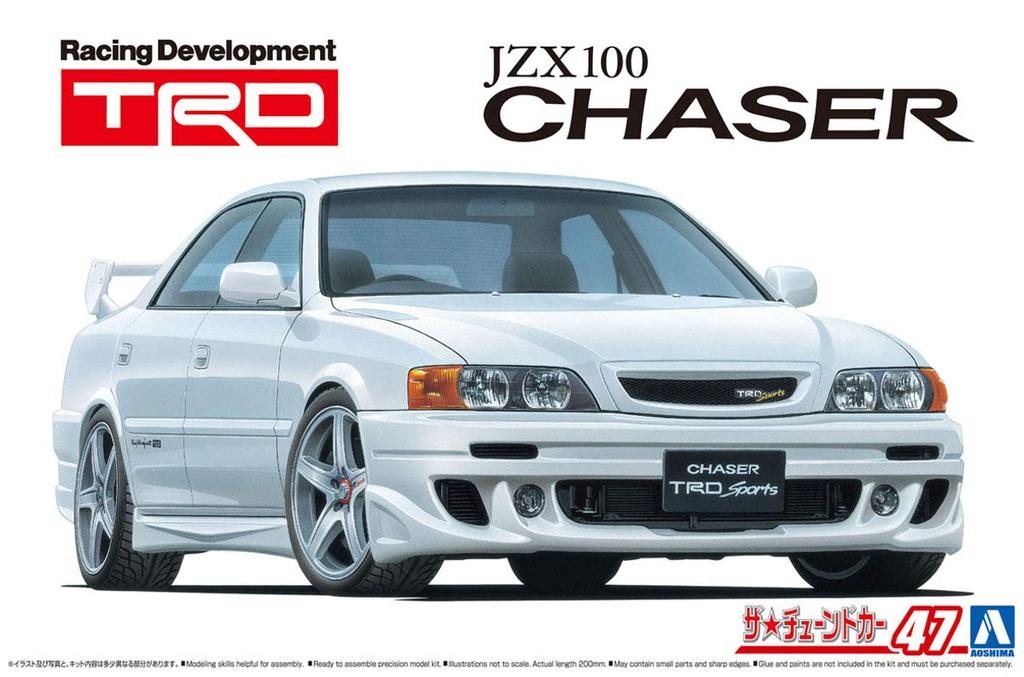 Aoshima Bunka Kyozaisha The Tuned Car Series TRD JZX100 Chaser 1998 Toyota Пластиковая модель 1/24 № 47