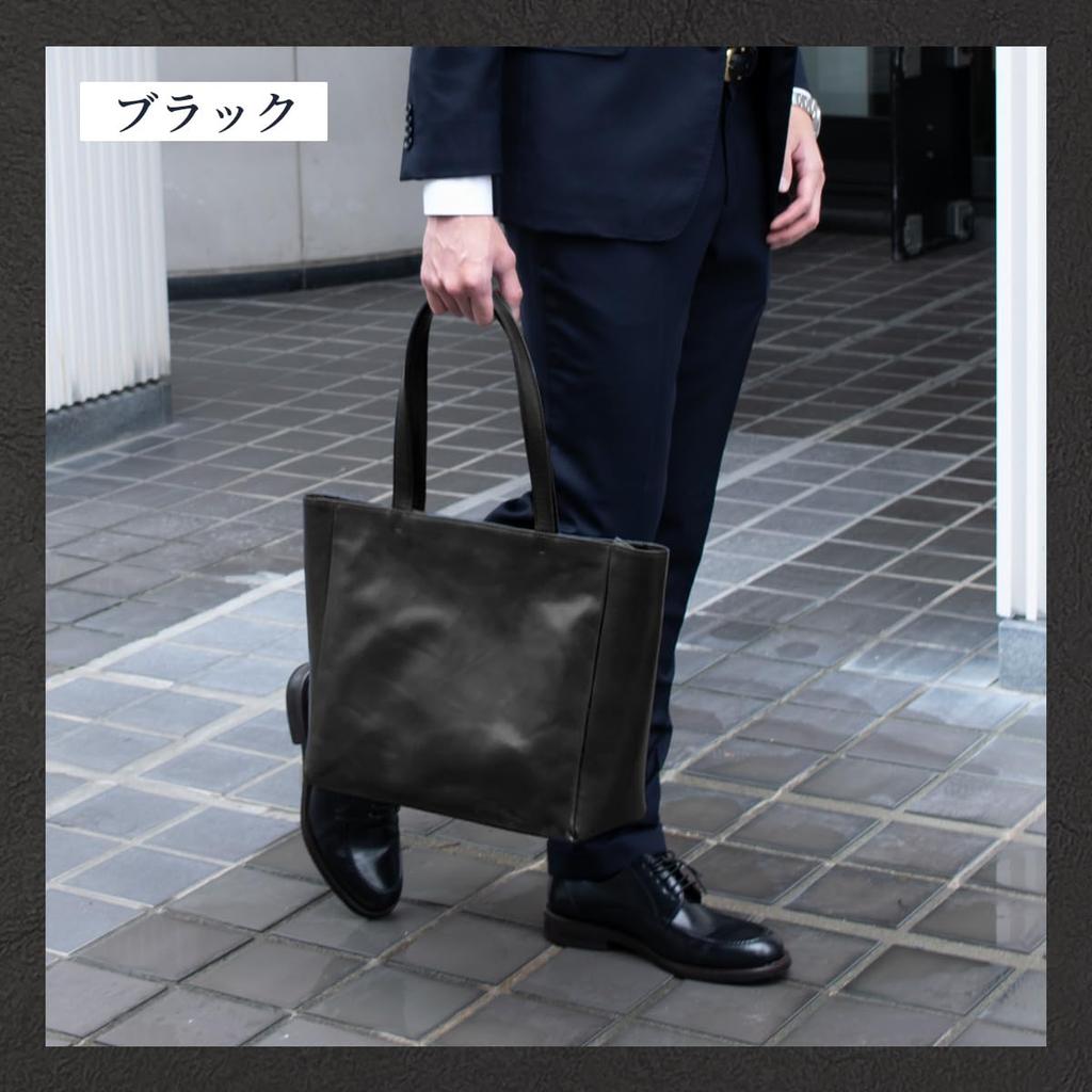 Limited Brand Tote Bag Business Tote Business Bag Cowhide Leather Compatible with A4 PC Storage Large Capacity Top Zipper Commuting To School or