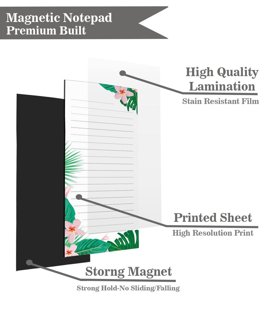 Inkdotpot Упаковка из 6 забавных магнитных списков для сухого стирания на холодильнике, протирание без пятен, быстрые заметки, доска для покупок и список продуктов на холодильник
