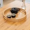 Multipurpose Tea Food Dish Simple Drink Platter Food Tray Wooden Round Tray  Home Decoration
