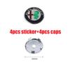 trbdm9 4Pcs 56/60MM Car Wheel Center Hub Caps Badge Tire Rim Covers For Alfa Romeo Giulietta 147 Giulia Spider GT MiTo Stelvio 159 TZ3