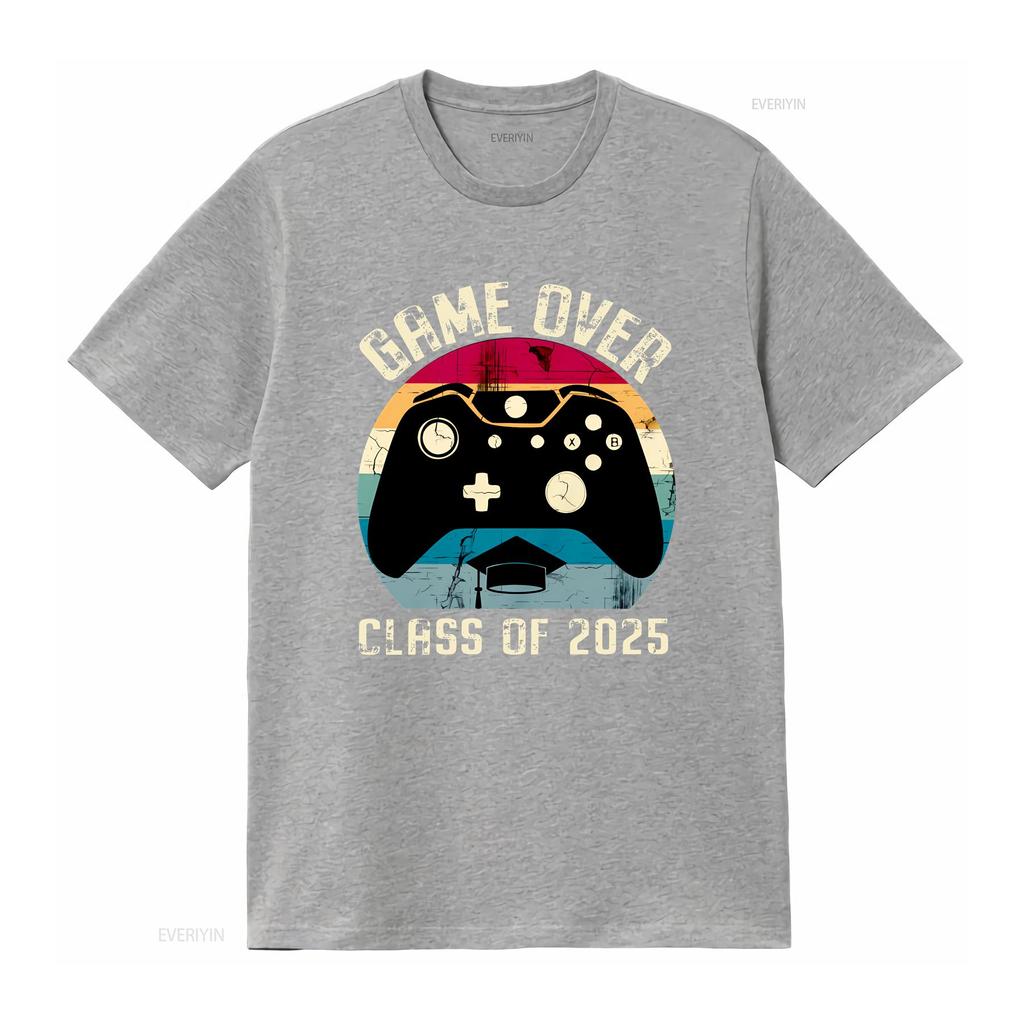 Class of 2025 Retro Gaming Graduation T Shirt Game Over Geeky Graduate Vintage Gamer Funny vintage Washed Versatile Breathable