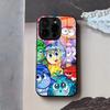 Anime I-i-Inside O-o-Out Phone Case For IPhone 17 Air 16 E Pro Max 15 14 13 Mini 12 Pro 11 Max Plus Black Glass Cover