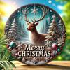 Christmas Reindeer Wooden Wall Art -7.87 "x7.87" Winter Garland Logo for Home, Garden, Patio, Balcony and Indoor/Outdoor