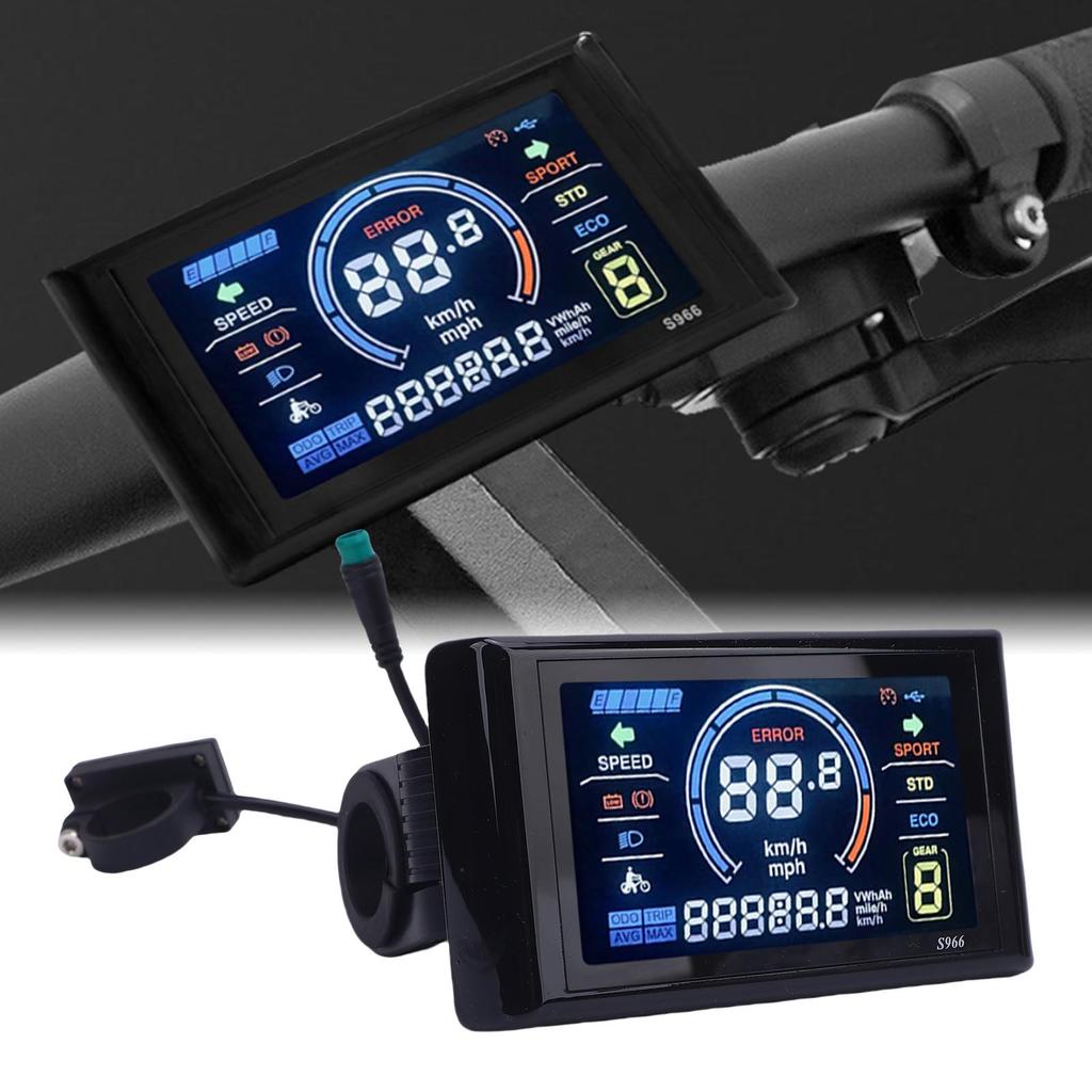 Electric Bike LCD Display with NFC Function Waterproofing Connector High Definition LCD Screen Color