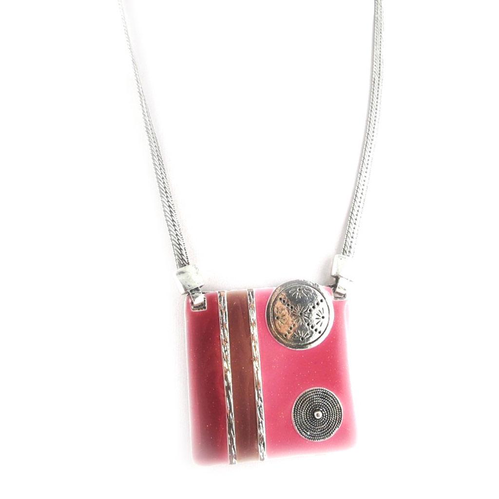 Les Trésors De Lily [D9690] — Дизайнерское колье «Anamaya», розово-фиолетовое.