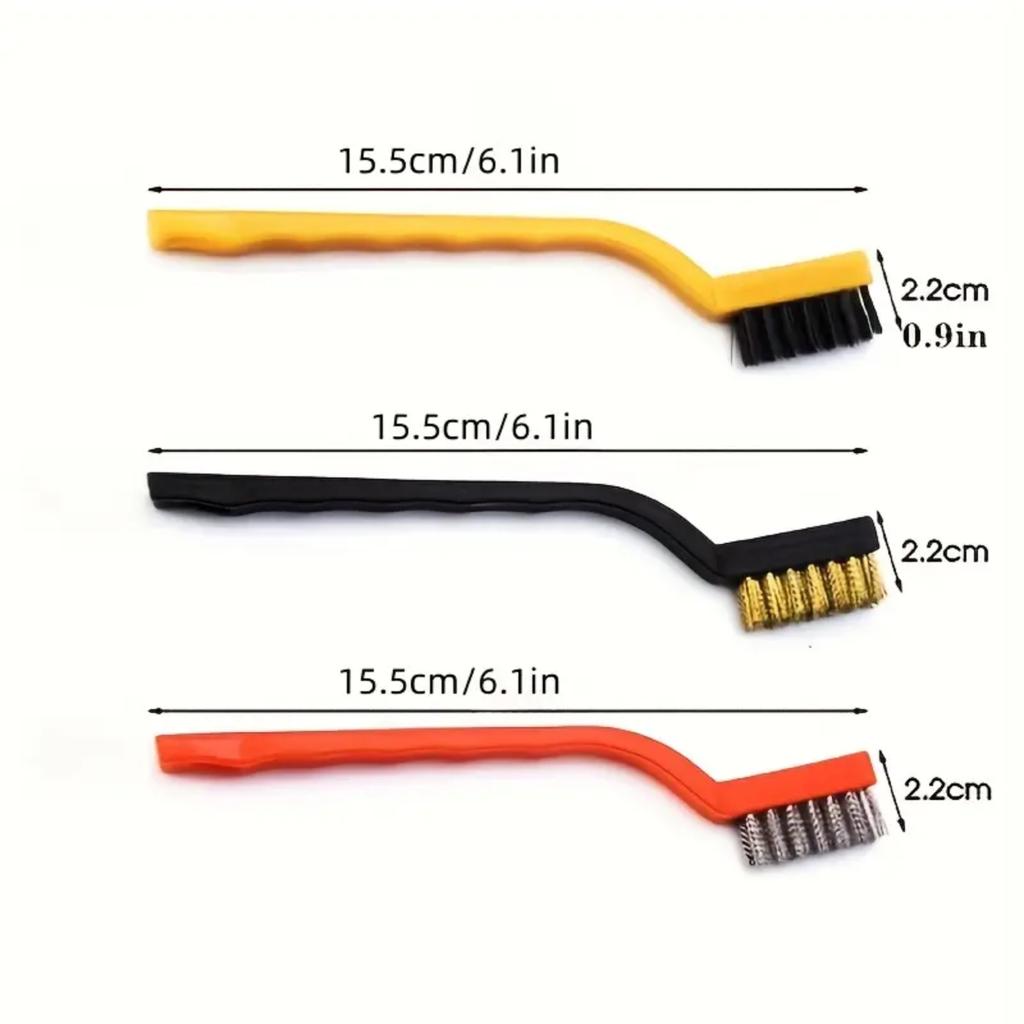 2/3/16PCS Kitchen Cleaning Brush Set Deep Clean Gas Stove Brass Brush for Small Spaces Window Bathroom Gap Mesh Dishrag Washing