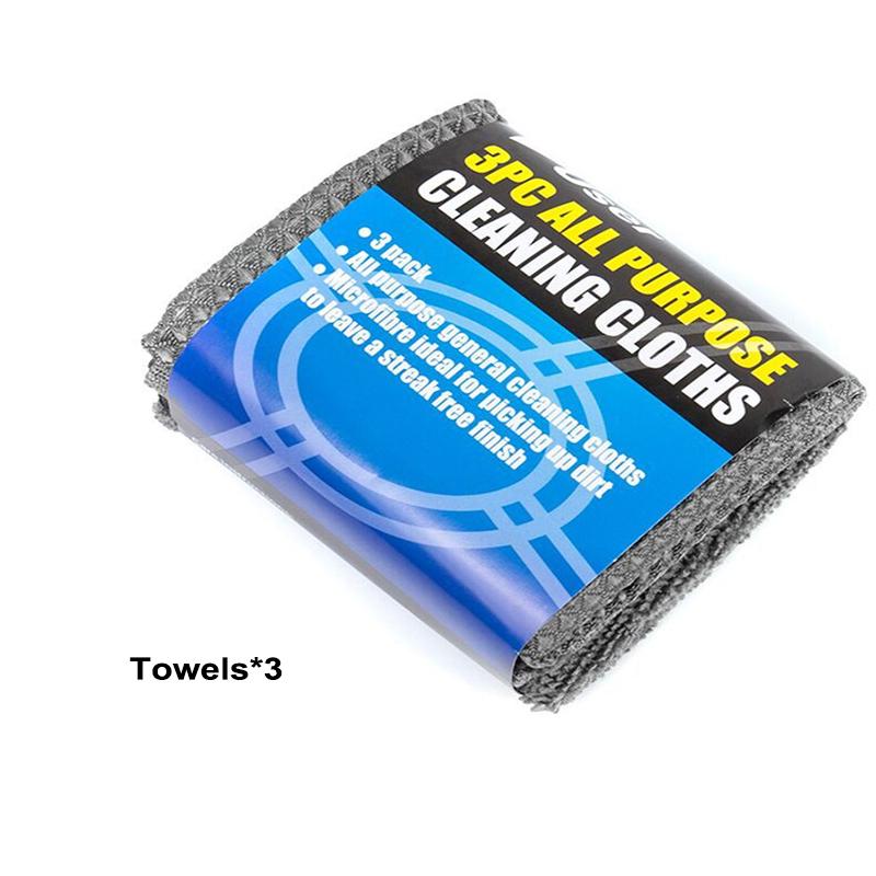9PCS Car Wash Cleaning Kit Car Wash Sponge Fibre Towel Laundry Glove Care Maintenance Pad Car Body Detailing Cleaning Tools
