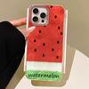 Чехол для телефона с текстурой фруктового льда Арбуз Вишня для iphone 16 15 14 7 8 Plus 13 11 12 Pro Max X XS XR SE 2022 Задняя крышка из ТПУ