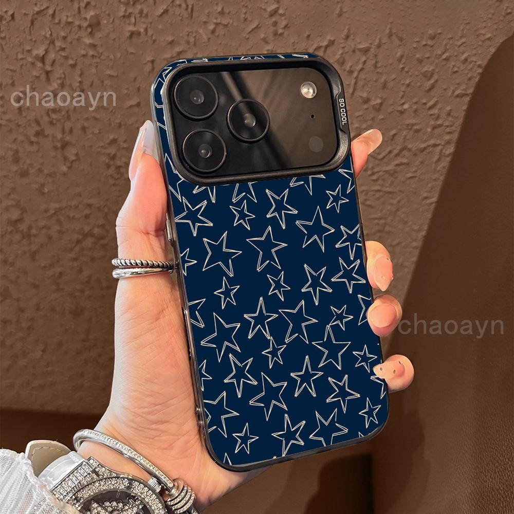 Чехол для телефона "Полный звезд экран" для iPhone17 16 15 14 13 12 11 Pro/ Max/Plus ударопрочная задняя крышка защита от отпечатков пальцев
