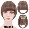 Fringe Bangs Synthetic Hair Extensions Clip In Bangs 6 Inch Short Straight Hairpiece Front Neat Bang Two Side Blonde