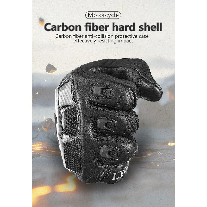 Motorcycle Racing Gloves Equipment Leather Carbon Protection Moto Cross Dirtbiker Riding Motocross Motorcyclist Cycling Glove