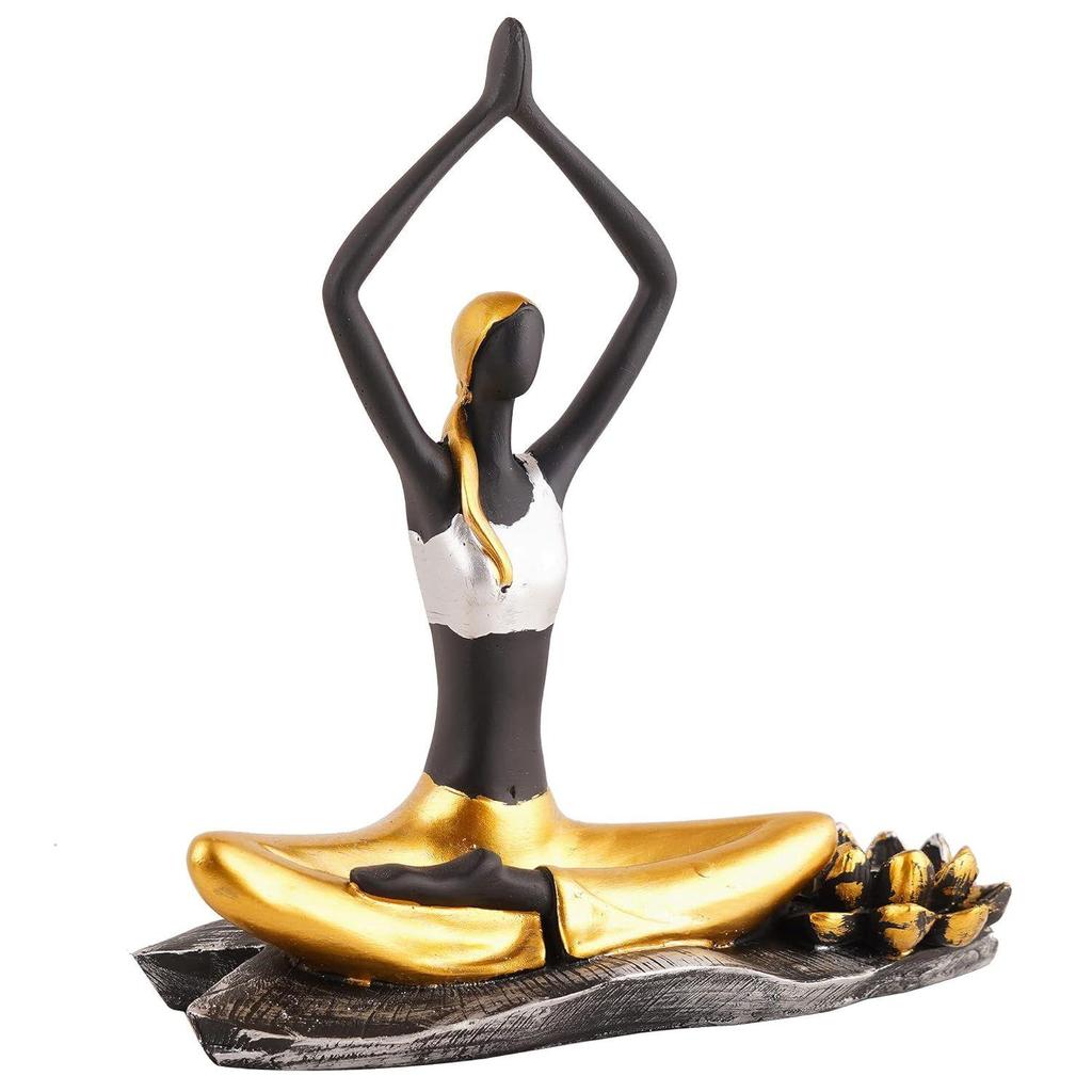 Resin Yoga Lady Home & Office Decor Showpiece