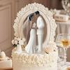 Elegant Cake Toppers Dolls White/Black Bride & Groom Figurines Couple Wedding Cake Topper Wedding