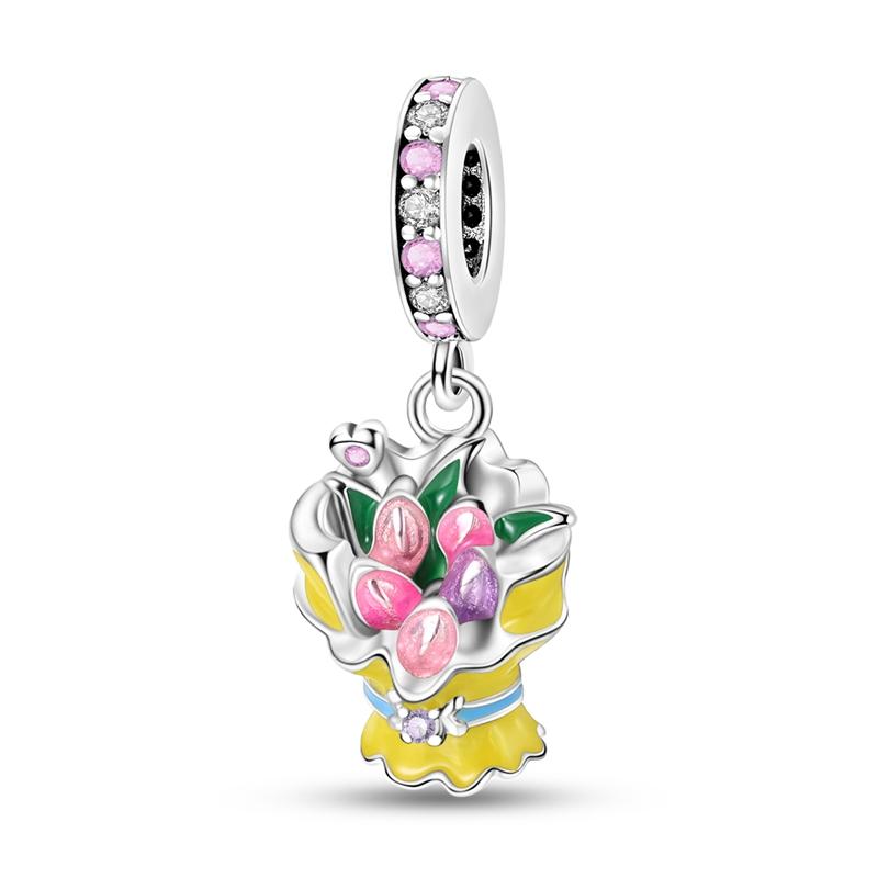 Подходит для оригинального браслета Plata Charms Медный Розовый Цвет Серия Шармов Лапка Кошки Бусины Для Женщин Девочек Diy Вечеринка