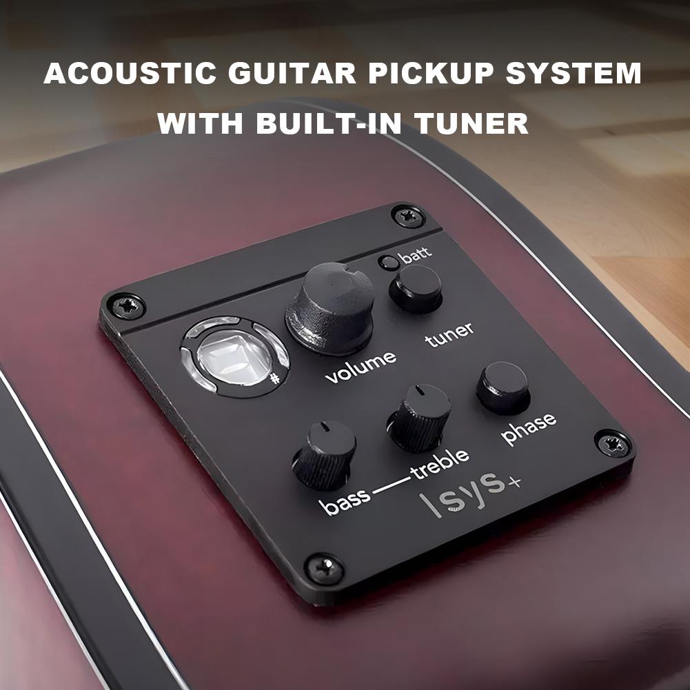 Звукосниматель для акустической гитары Встроенная система предусилителя Классическая акустическая гитара Эквалайзер Тюнер Пьезо-звукосниматель Эквалайзер для Fishman ISYS+