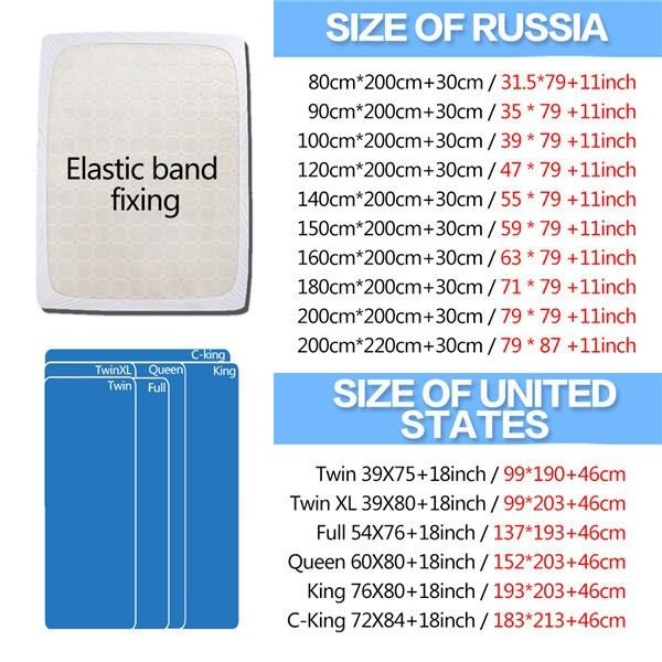 Ультра-мягкий эластичный гладкий матрас-кровать Покрывало Простыня для постельного белья Водонепроницаемая простыня с защитой для кровати Twin/Full/Queen/King/CalKing Без наволочки