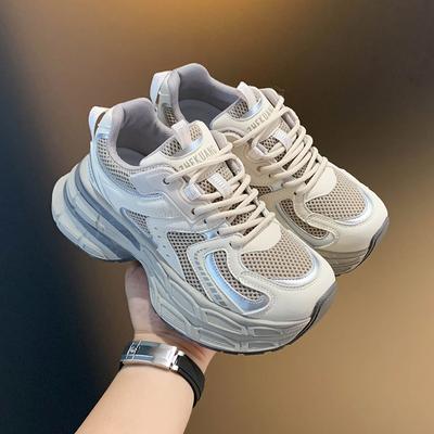 Мода 2024 года Женская спортивная обувь Сетчатая женская новая летняя обувь Теннисная женская дышащая повседневная спортивная обувь на толстой подошве