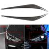 2Pcs Front Headlight Eyebrow Cover Trim ABS Carbon Fiber/Black For Hyundai Elantra 2016 2017 2018 Car Accessories