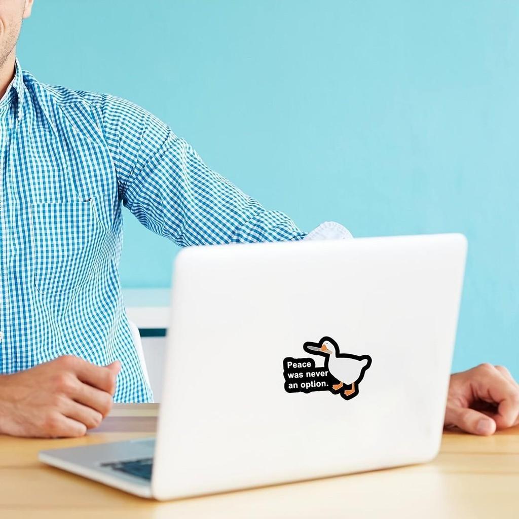 Мультяшный стикер из винила 'Мир - это никогда не вариант' для автомобиля или компьютера