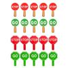 10PCS Reversible Stop and Go Sign Handheld Crossing Guard Stop Sign for Outdoor Event Road Management