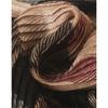 Daks Brown Check Wool 100  Pleats Scarf Dcsc3f581w3