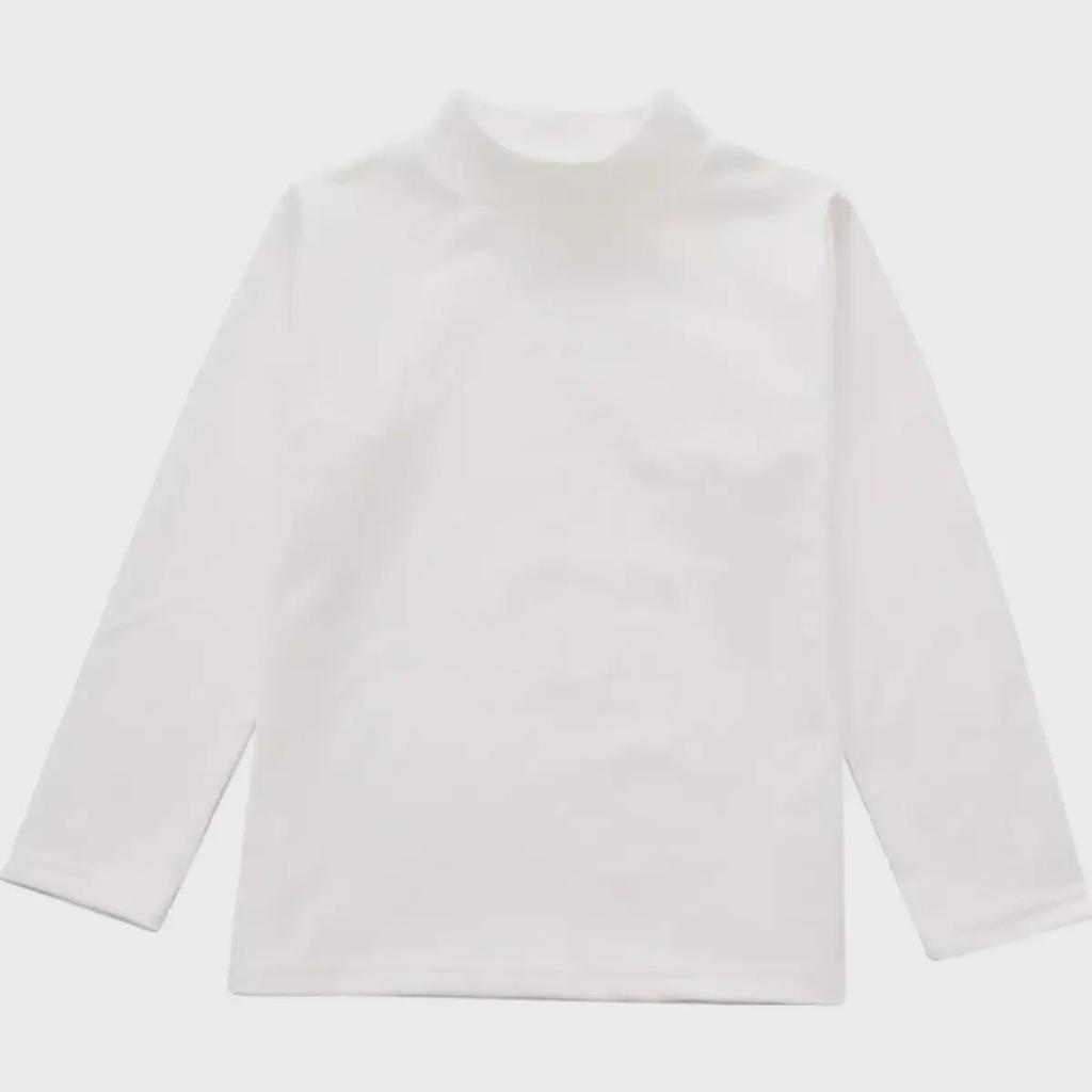 Детский бархатный топ с полувысоким воротником и длинными рукавами на осень и зиму