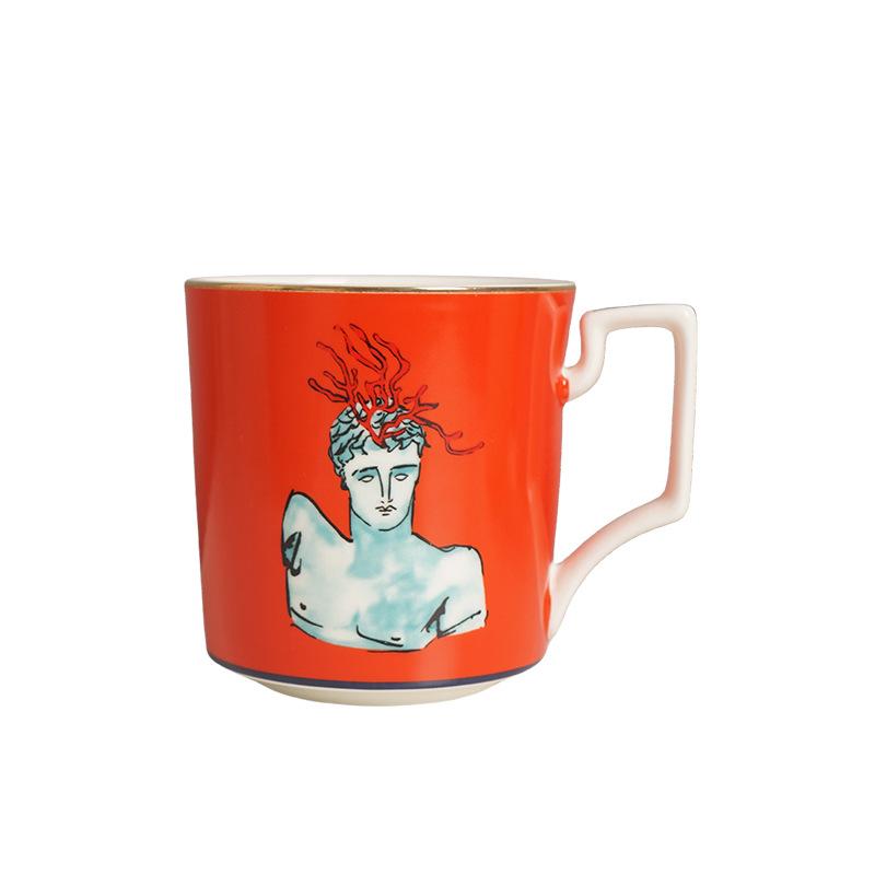 Креативная керамическая десертная тарелка с рисунком морского бога, посуда, фарфоровые тарелки, кружки