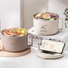 Large Capacity 304 Stainless Steel Foam Bowl Ironing Proof Double Lunch Box With Tableware Drain Lid Ramen Bowl