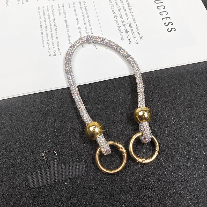 Яркий ремешок для телефона со стразами, чехол для телефона с цепочкой, ремешки, аксессуары для телефона