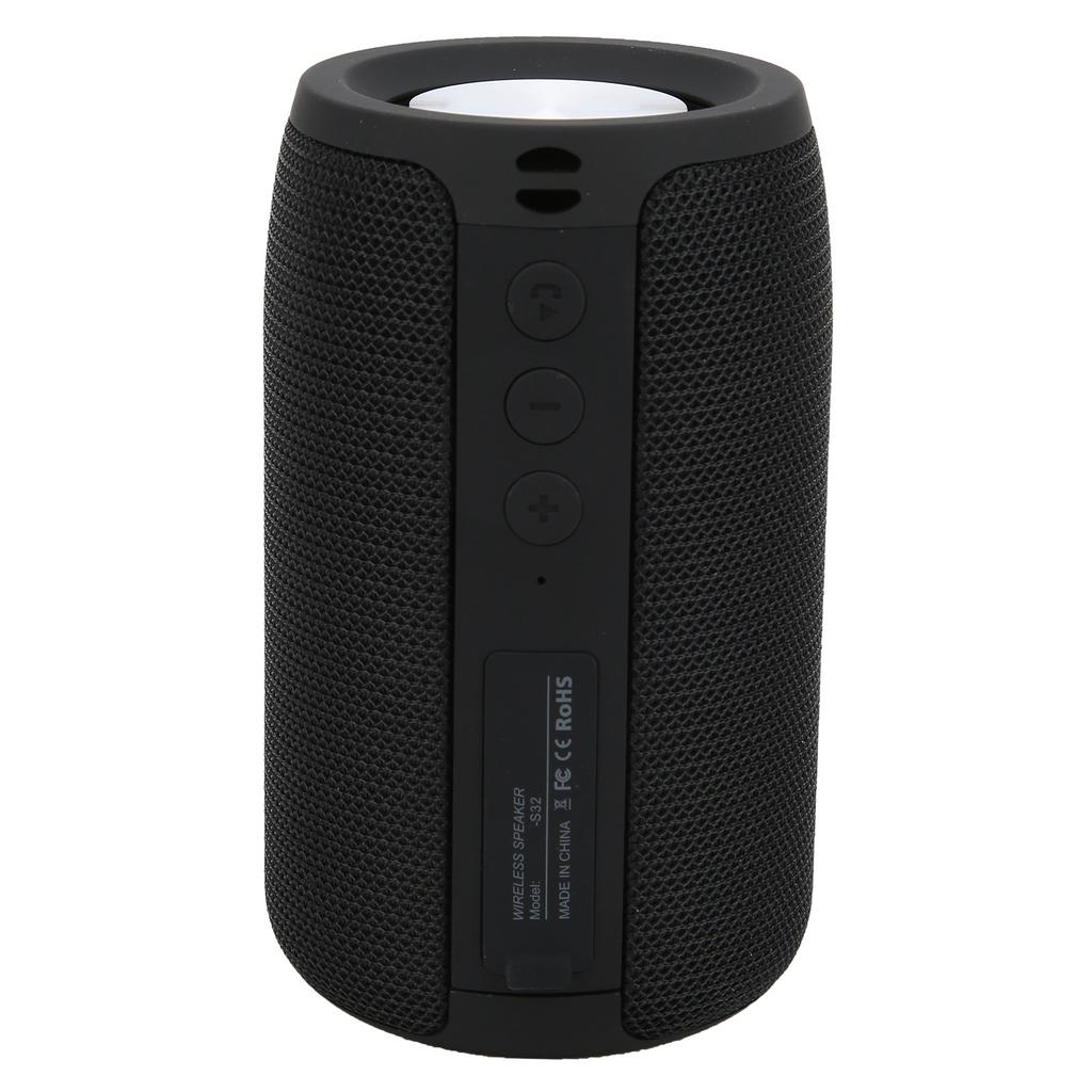 Wireless Bluetooth Speaker Portable Waterproof 2 Horns Stereo Loudspeaker with USB CableBlack