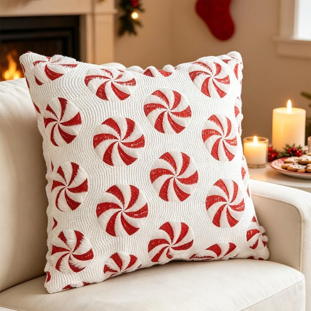 Durable Throw Pillow Cover Soft Comfortable Cushion Cover Gift Christmas Pillow Cover Winter