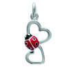 [L5696] - Silver Pendant 'Ladybug' Silver-red (rhodium-plated) Love - 17x10 Mm